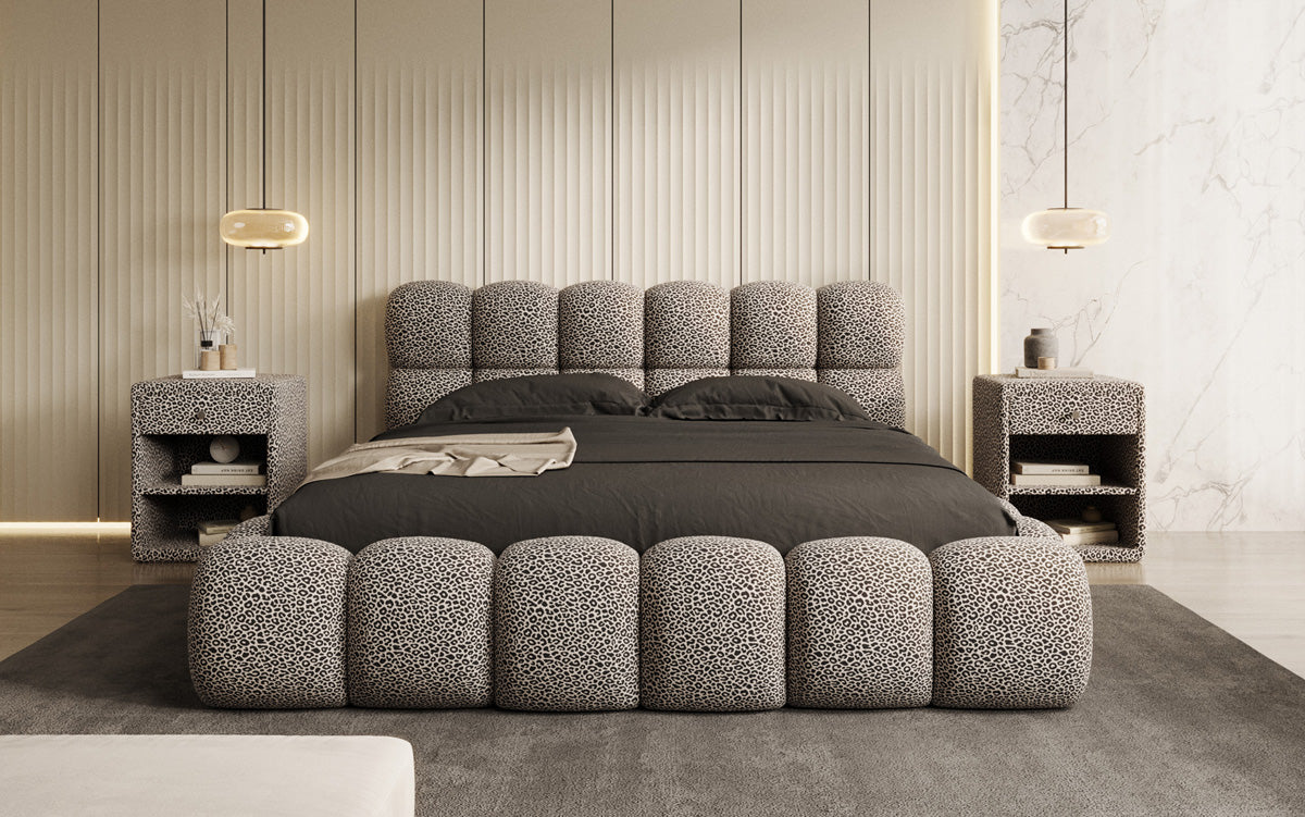 Designer Polsterbett Boston Wild Edition mit Stauraum