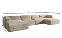 Designer Sofa Comfy U in Corduroy