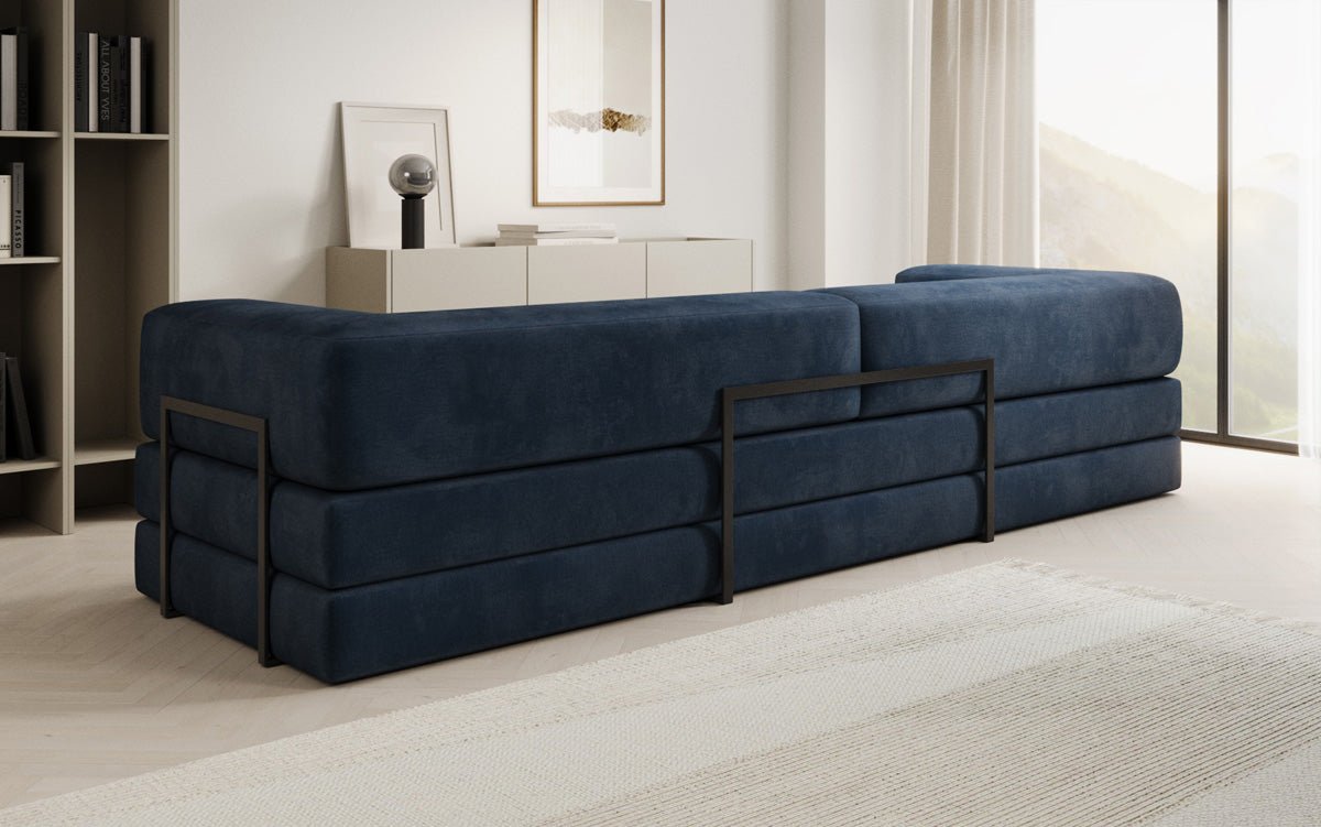 Designer Sofa Lazy 3 Sëtzer XXL a Samt
