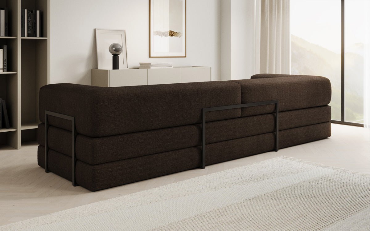Canapé designer Lazy 3 places XXL en bouclé