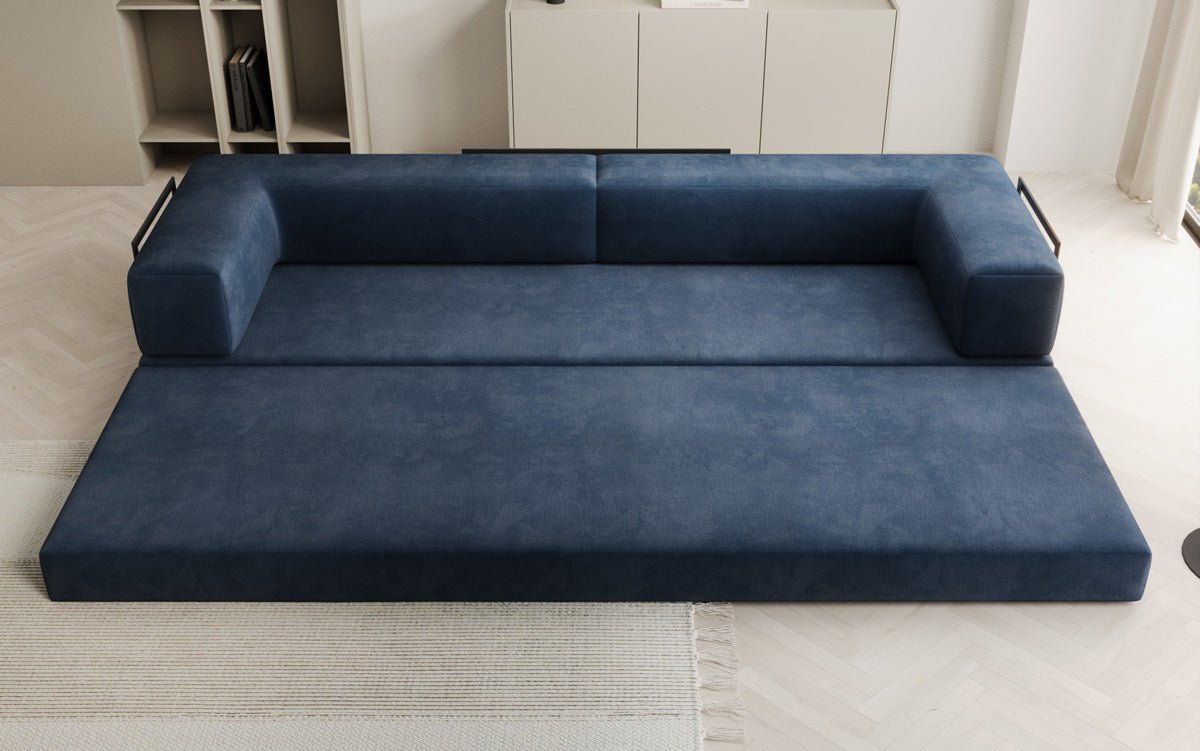 Designer Sofa Lazy 3 Sëtzer XXL a Samt