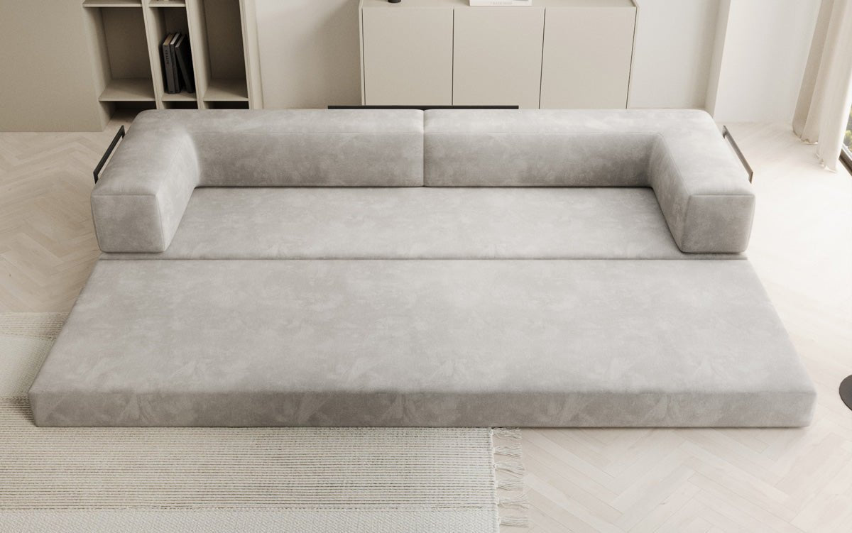 Designer Sofa Lazy 3 Sëtzer XXL a Samt