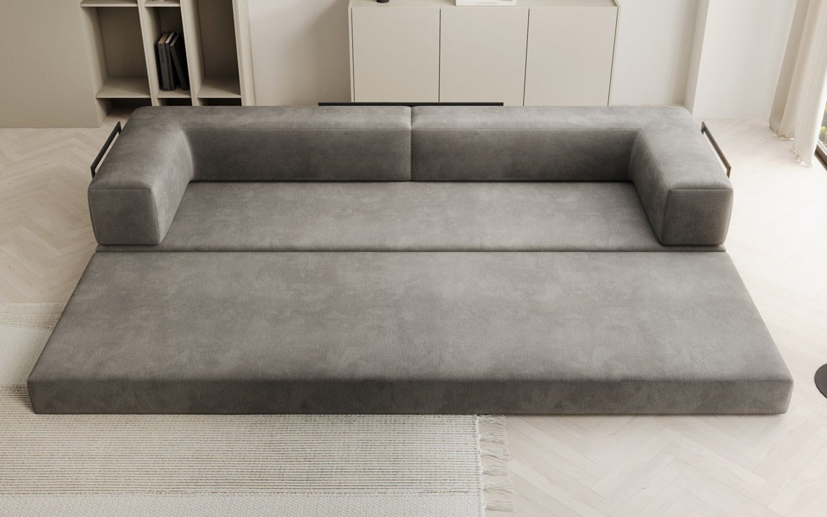 Designer Sofa Lazy 3 Sëtzer XXL a Samt