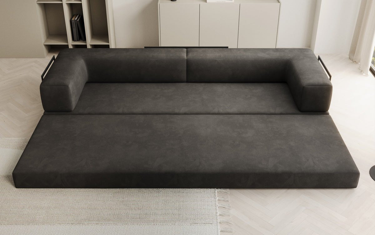 Designer Sofa Lazy 3 Sëtzer XXL a Samt
