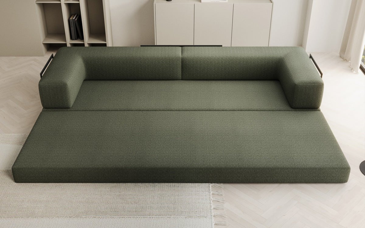 Canapé designer Lazy 3 places XXL en bouclé