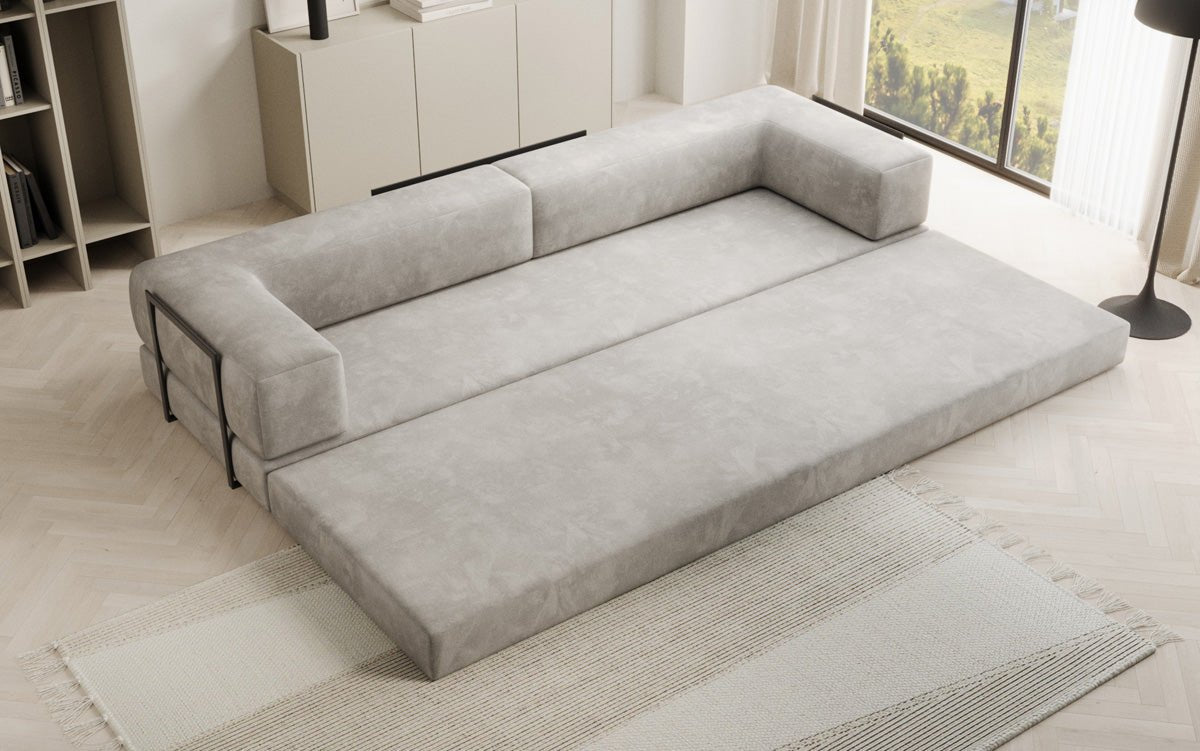 Designer Sofa Lazy 3 Sëtzer XXL a Samt