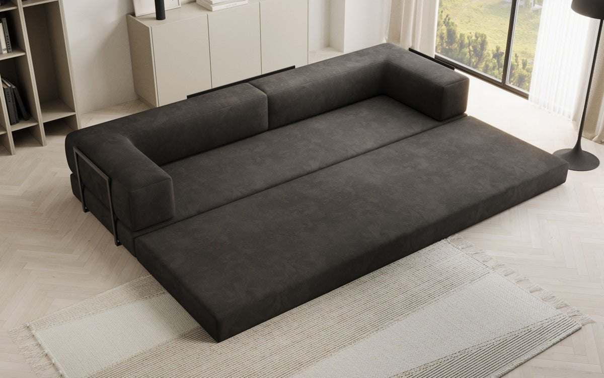 Designer Sofa Lazy 3 Sëtzer XXL a Samt