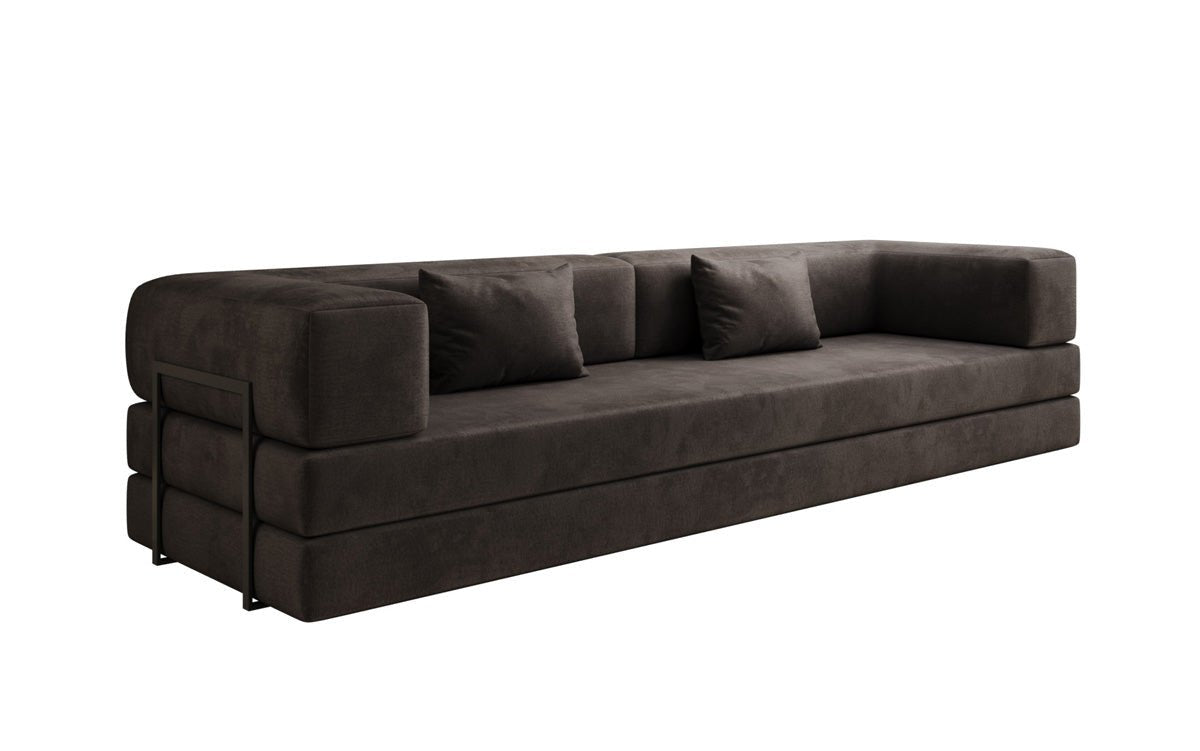 Designer Sofa Lazy 3 Sëtzer XXL a Samt