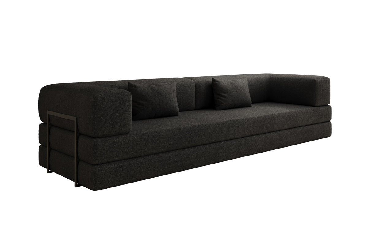 Canapé designer Lazy 3 places XXL en bouclé