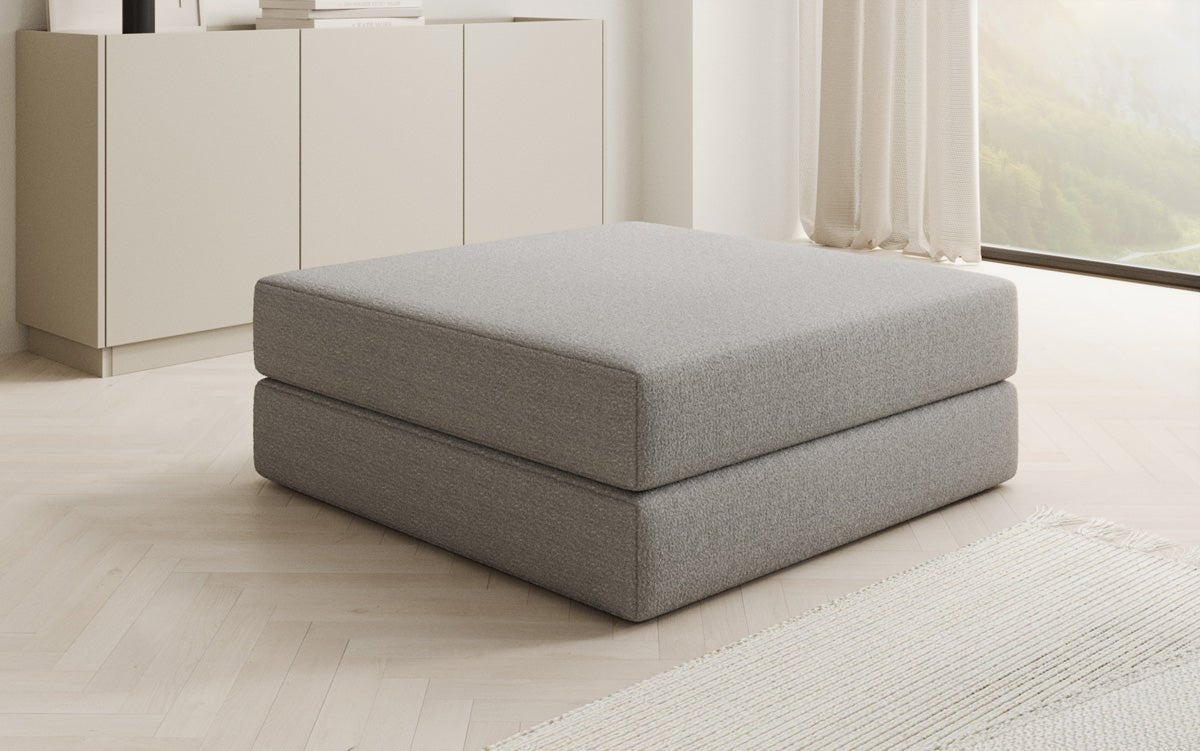 Beistellhocker Lazy in Bouclé