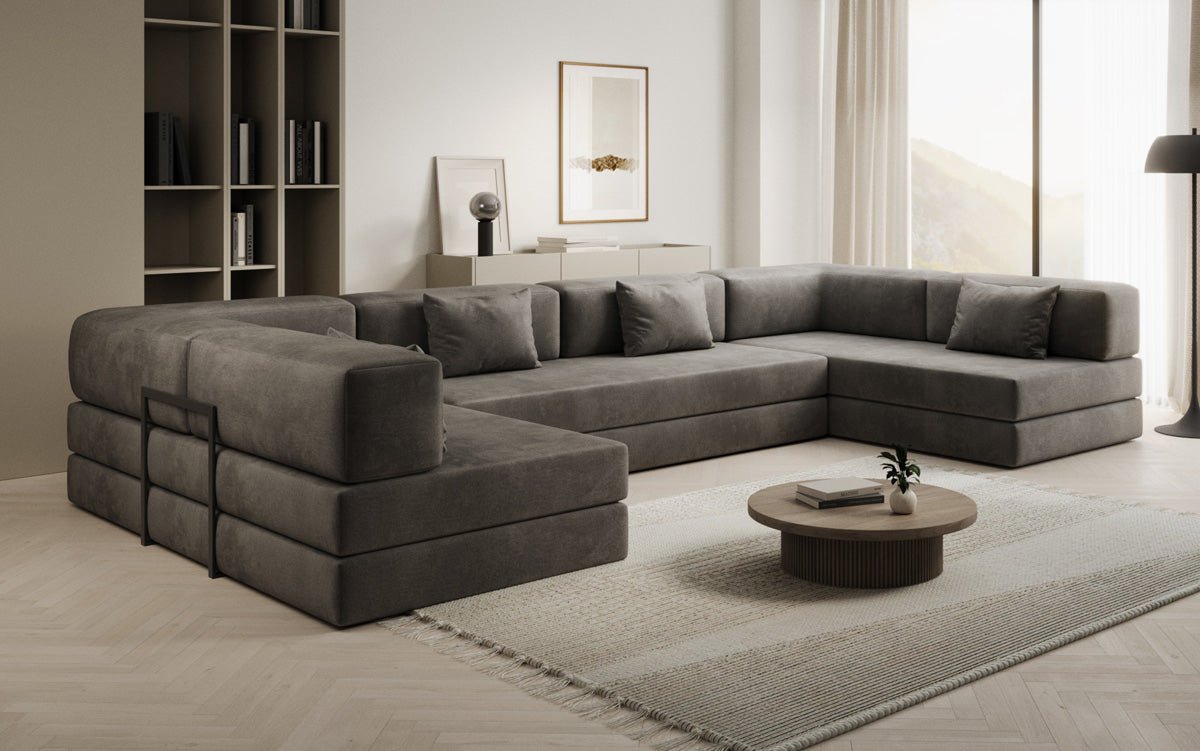 Canapé design Lazy U en Velours