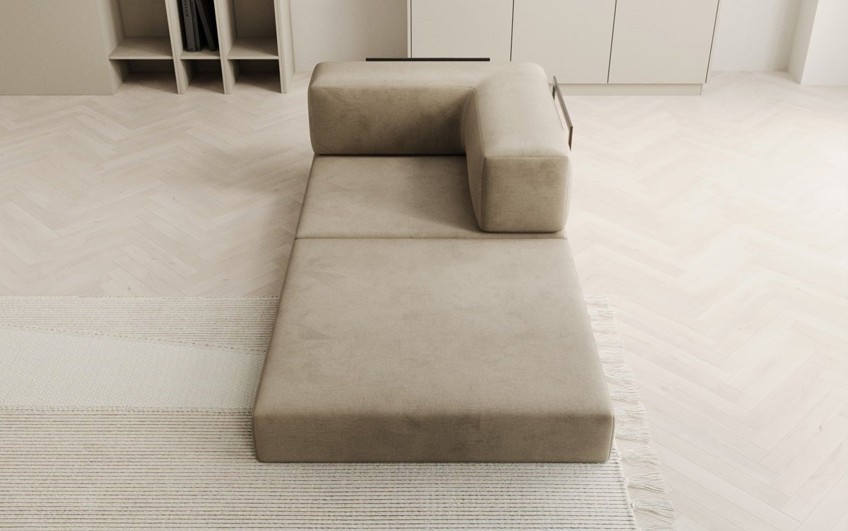 Fauteuil Lazy en velours de designer