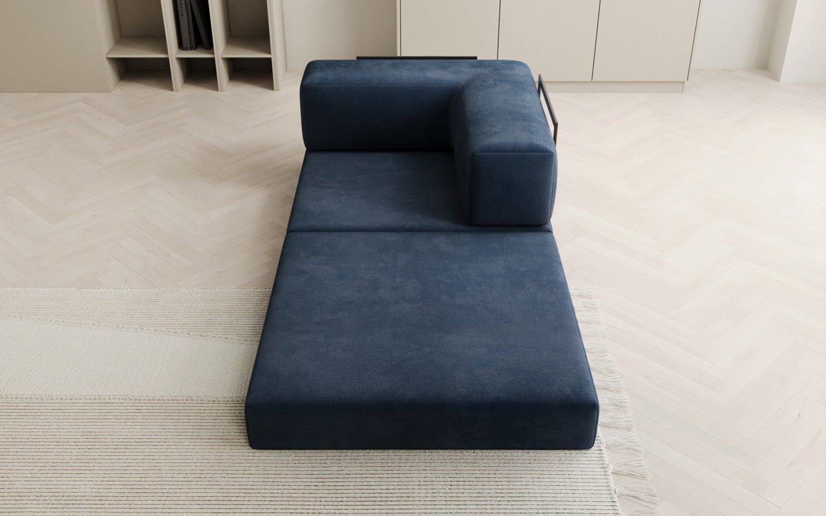 Fauteuil Lazy en velours de designer