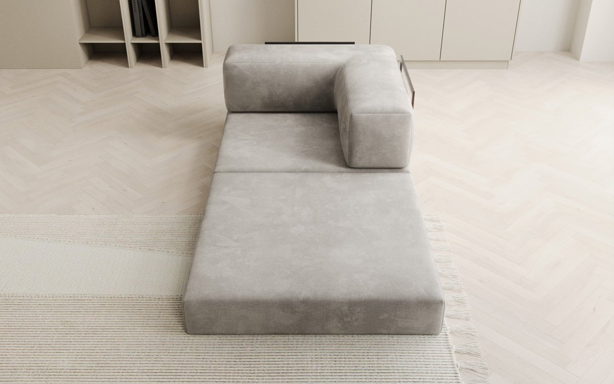 Fauteuil Lazy en velours de designer