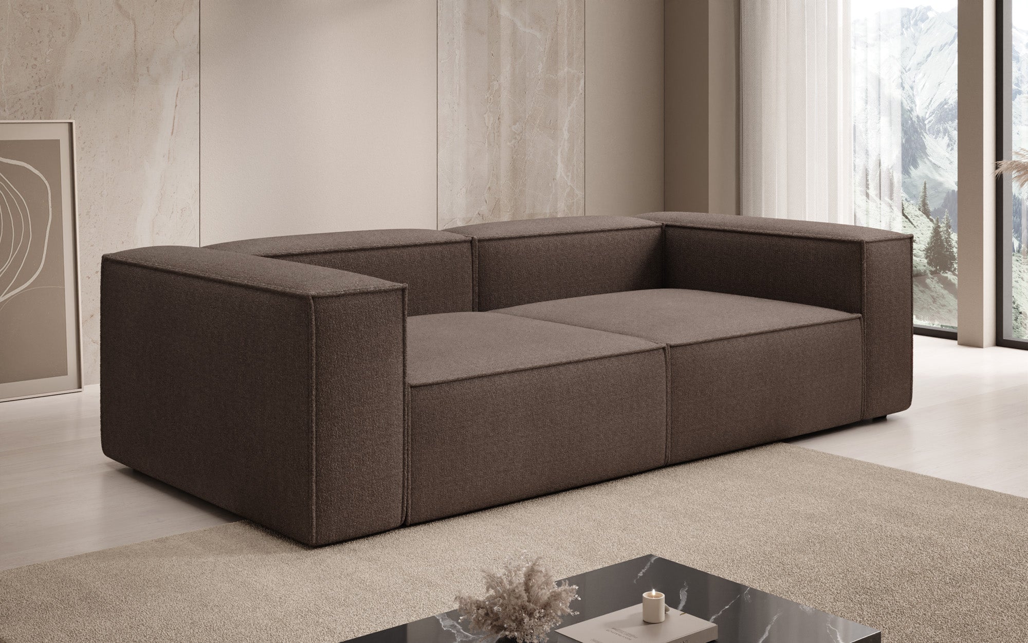 Canapé design Lesley 3 places en Bouclé
