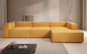 Canapé d’angle design Lesley en tissu texturé