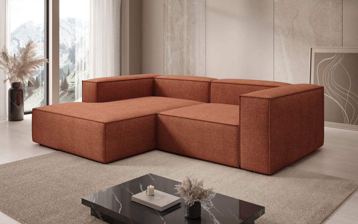 Designer Ecksofa Lesley Mini in Strukturstoff