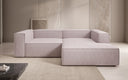 Canapé d’angle design Lesley Mini en tissu texturé