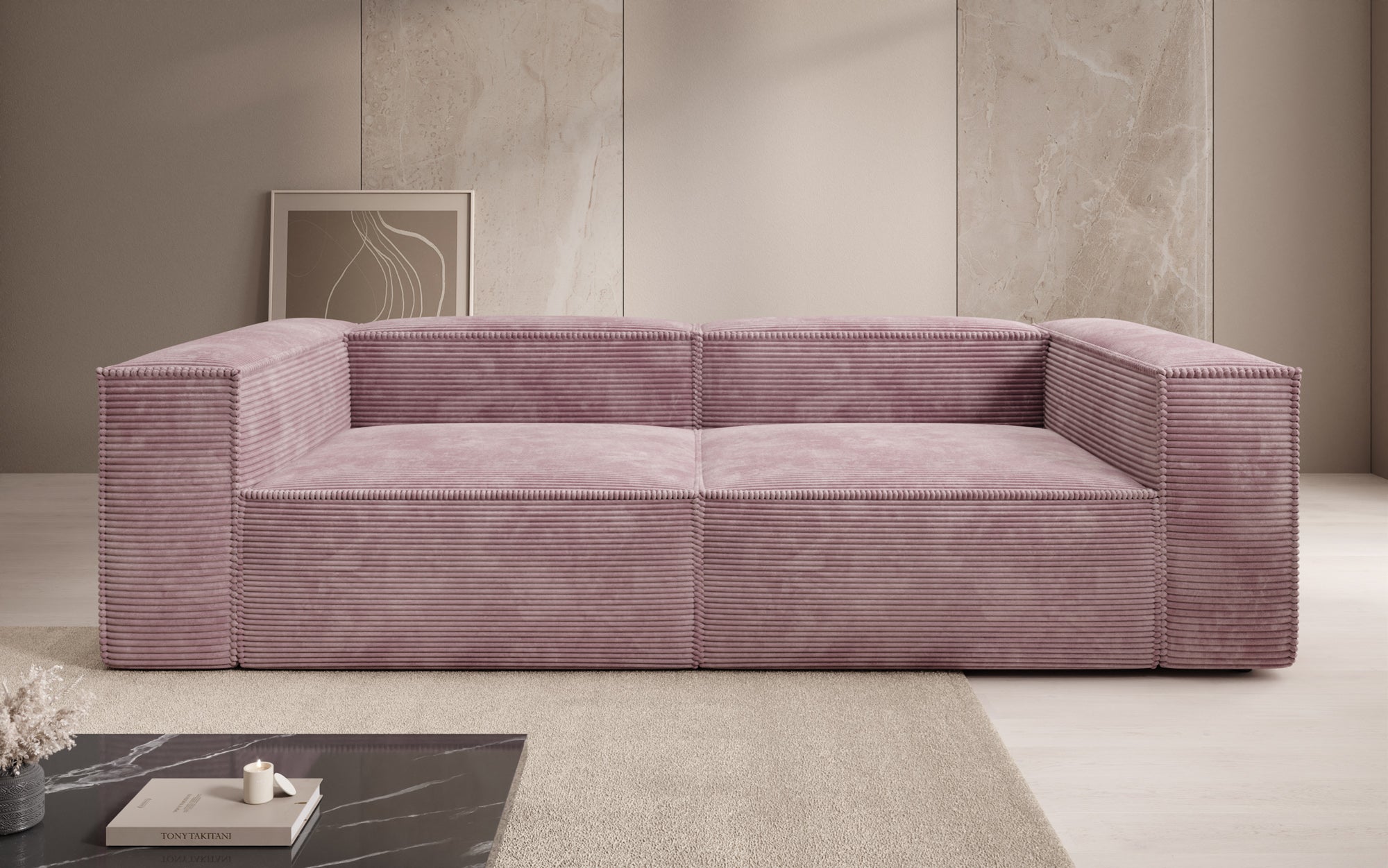 Designer Sofa Lesley 3 Sitzer in Cord
