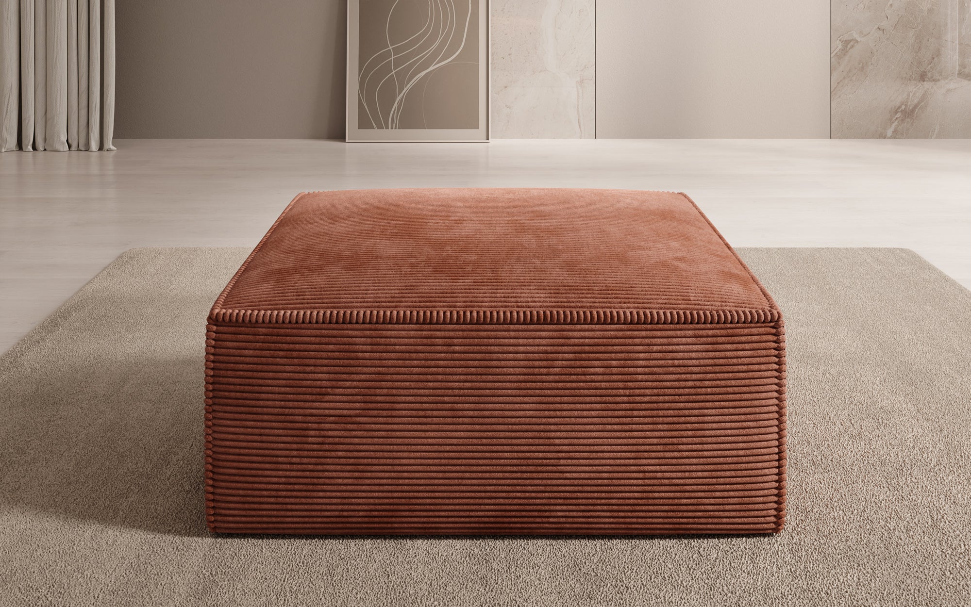 Beistellhocker Lesley in Cord