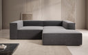 Canapé d’angle design Lesley Mini en tissu texturé