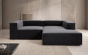 Canapé d’angle design Lesley Mini en tissu texturé