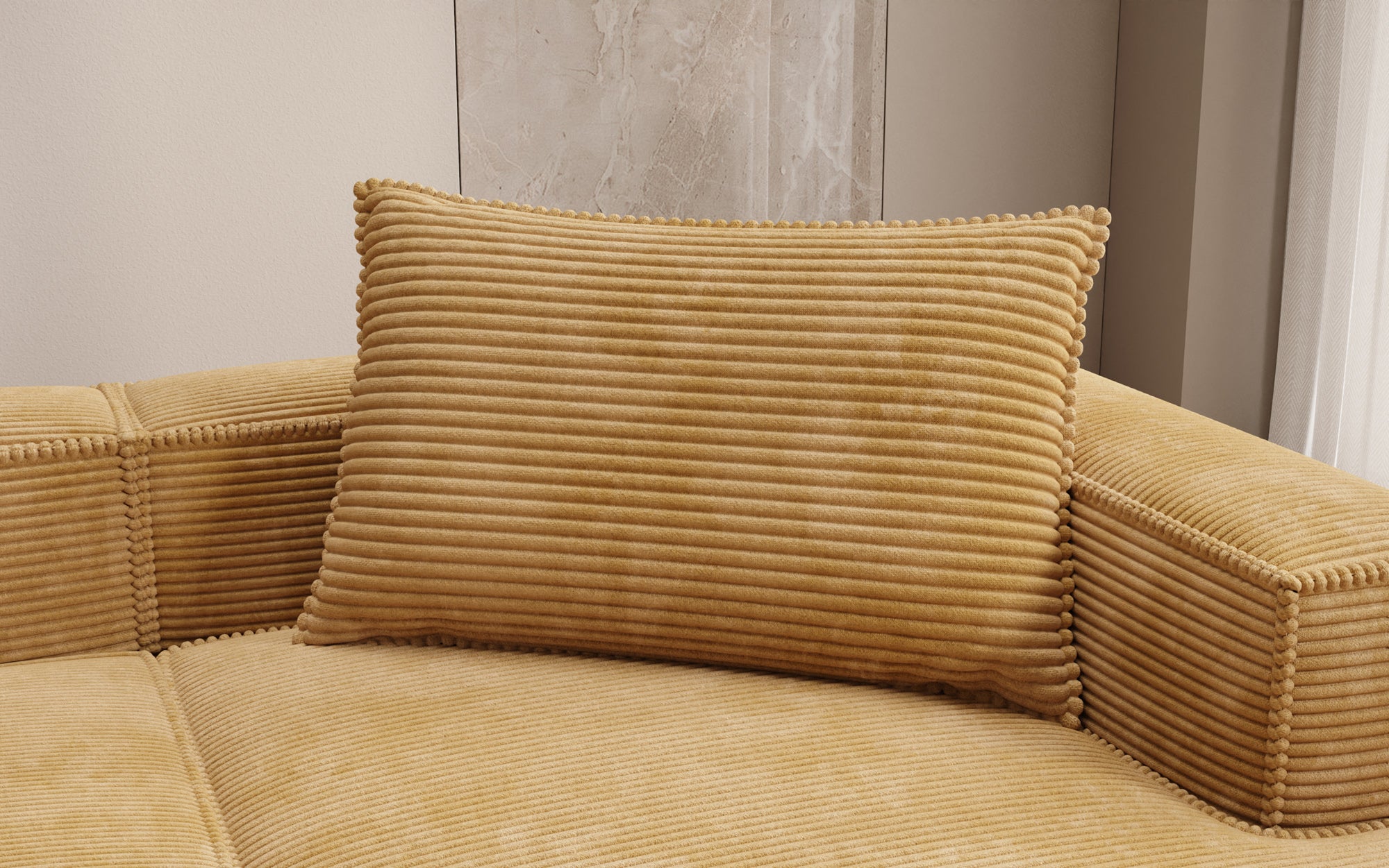 Lesley decorative pillow 45x80 in corduroy