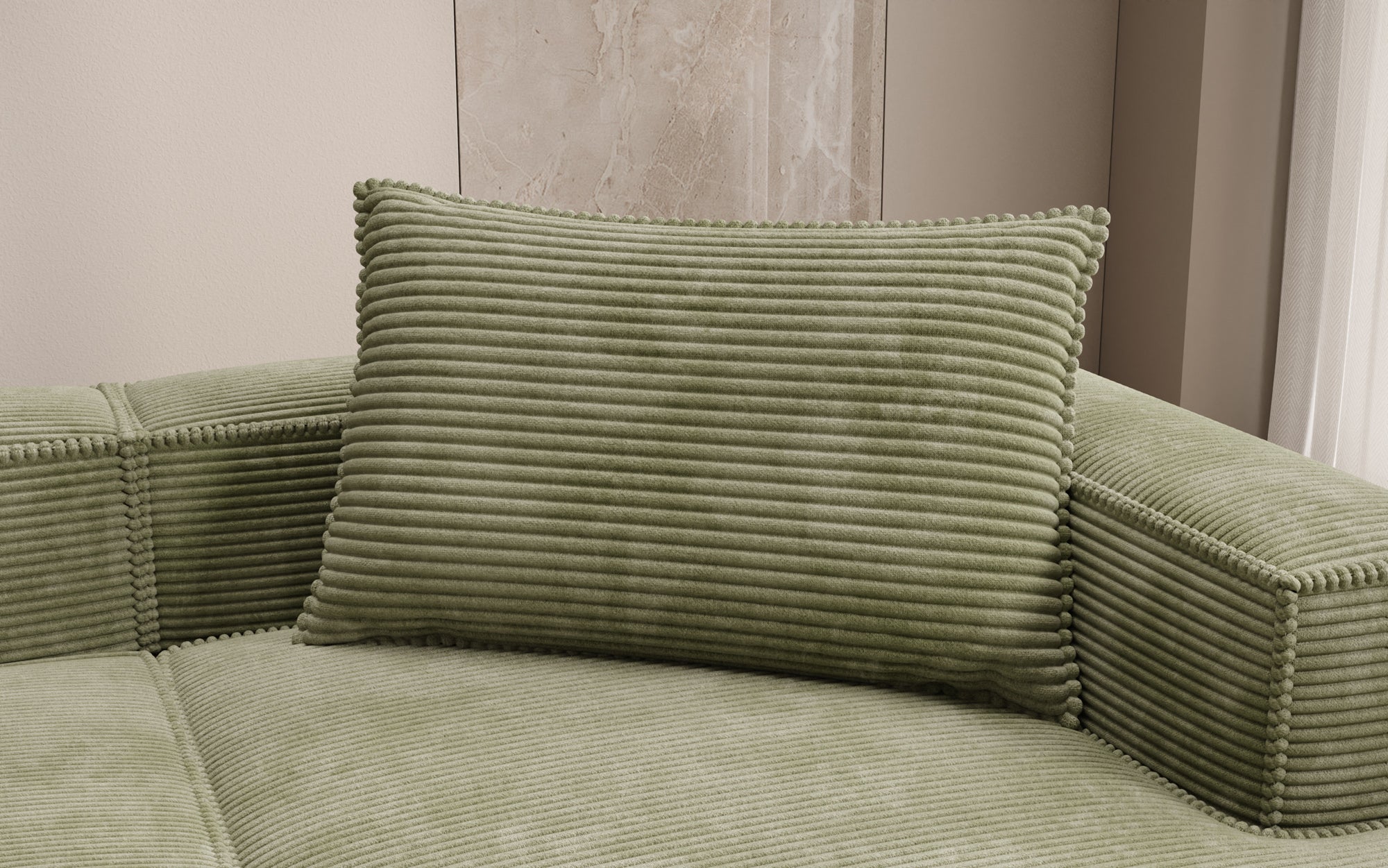 Lesley decorative pillow 45x80 in corduroy