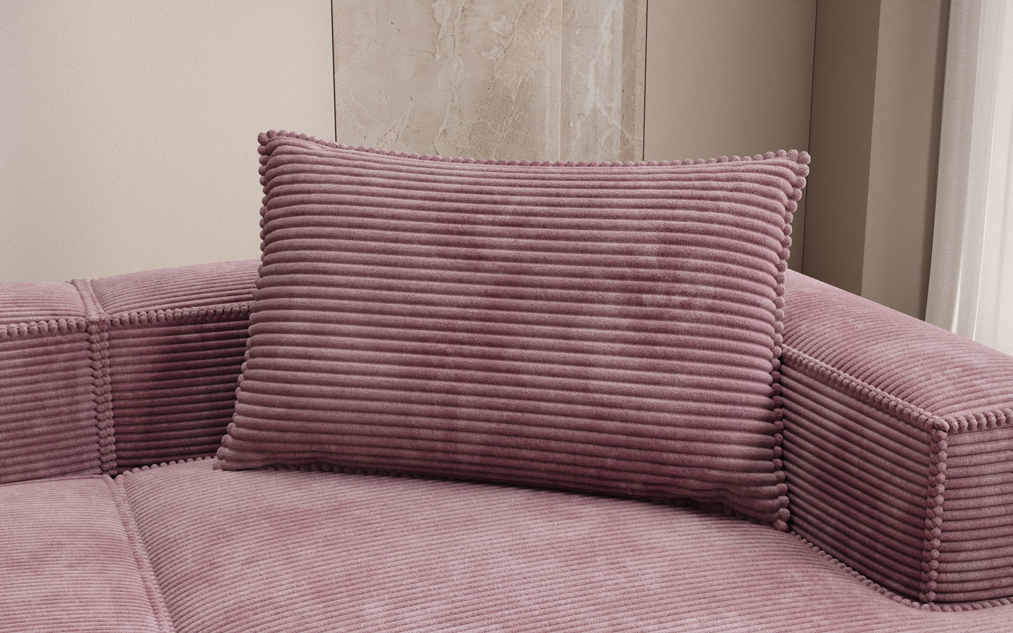 Lesley decorative pillow 45x80 in corduroy