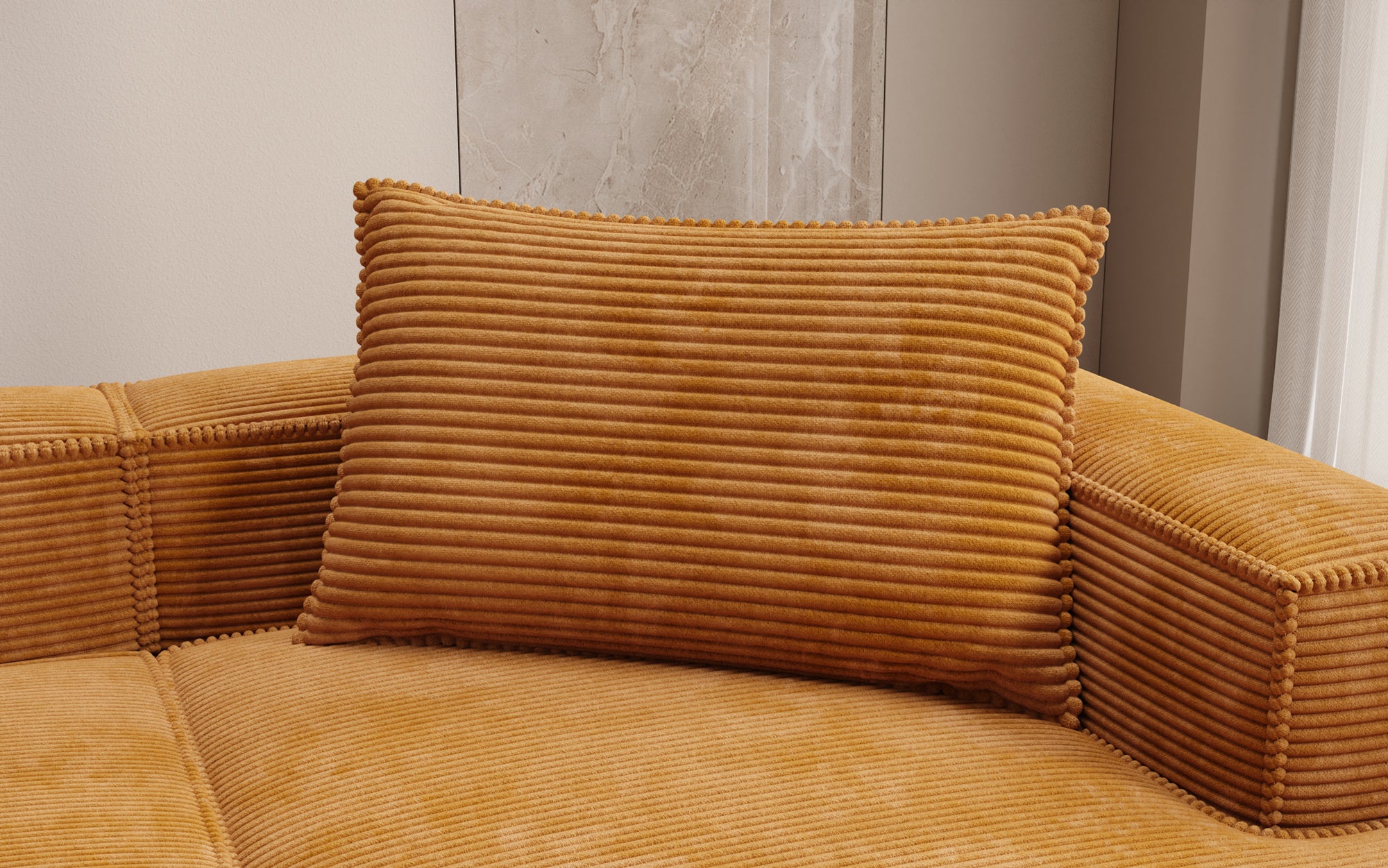 Lesley decorative pillow 45x80 in corduroy