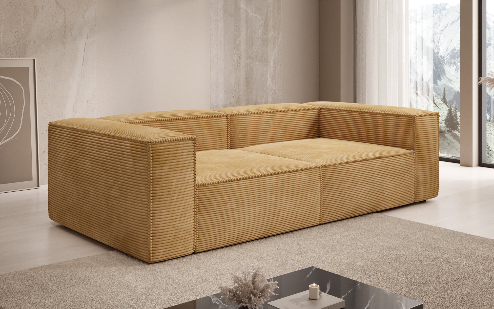 Designer Sofa Lesley 3 Sitzer in Cord