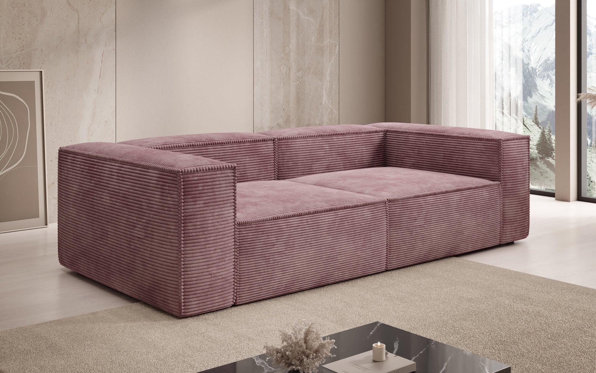 Designer Sofa Lesley 3 Sitzer in Cord