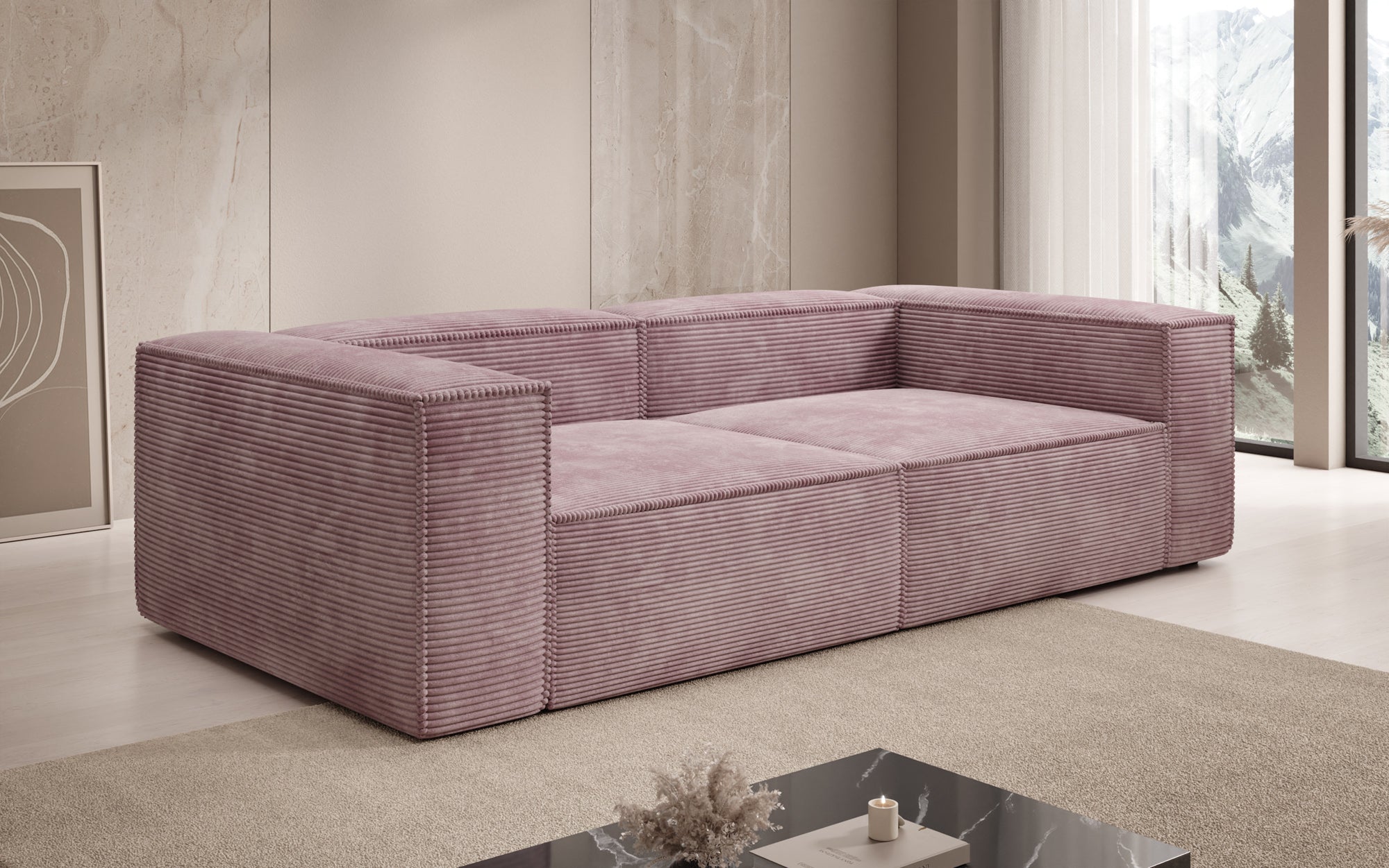 Designer Sofa Lesley 3 Sitzer in Cord