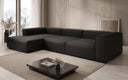 Canapé d’angle design Lesley en cuir véritable