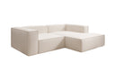 Canapé d’angle design Lesley Mini en tissu texturé