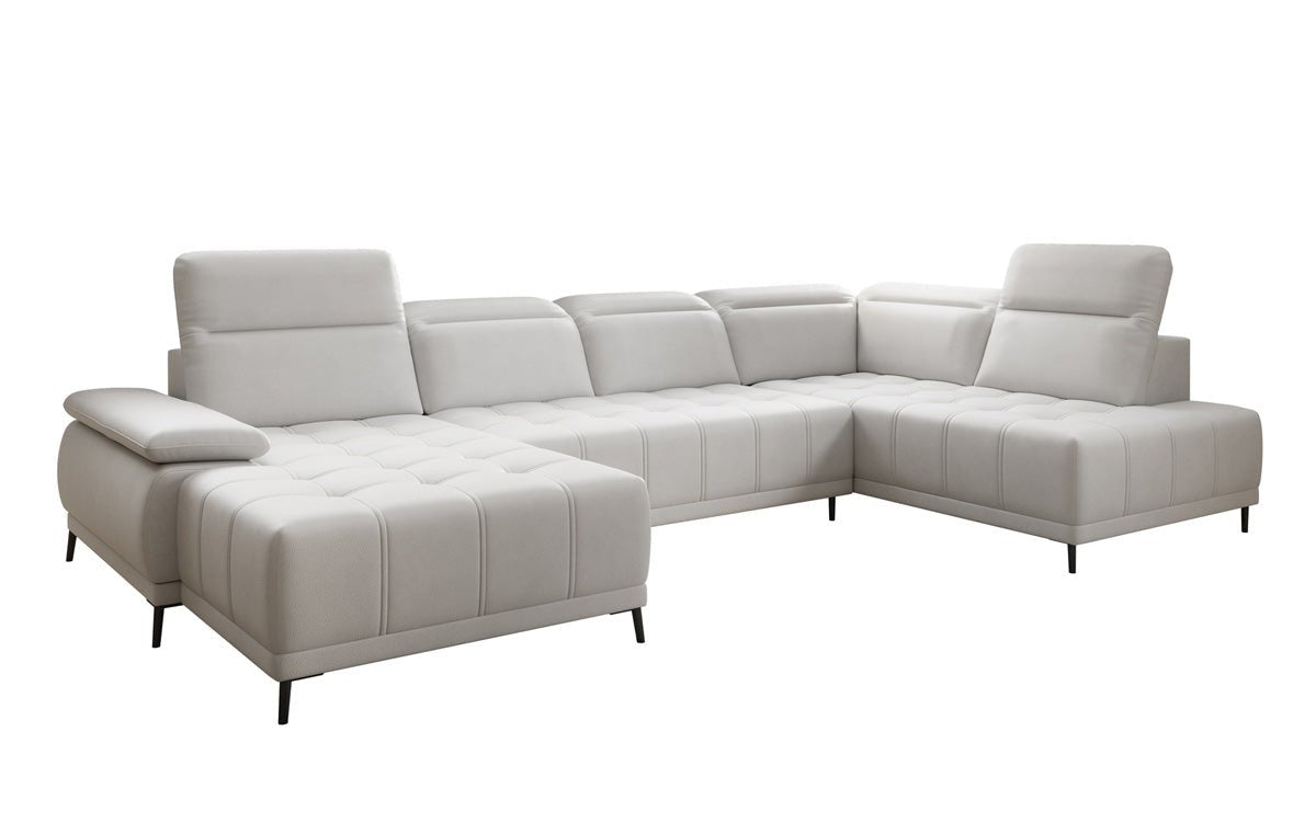 Designer Sofa Lyra U mat elektronescher Schloffunktioun a Echtläder