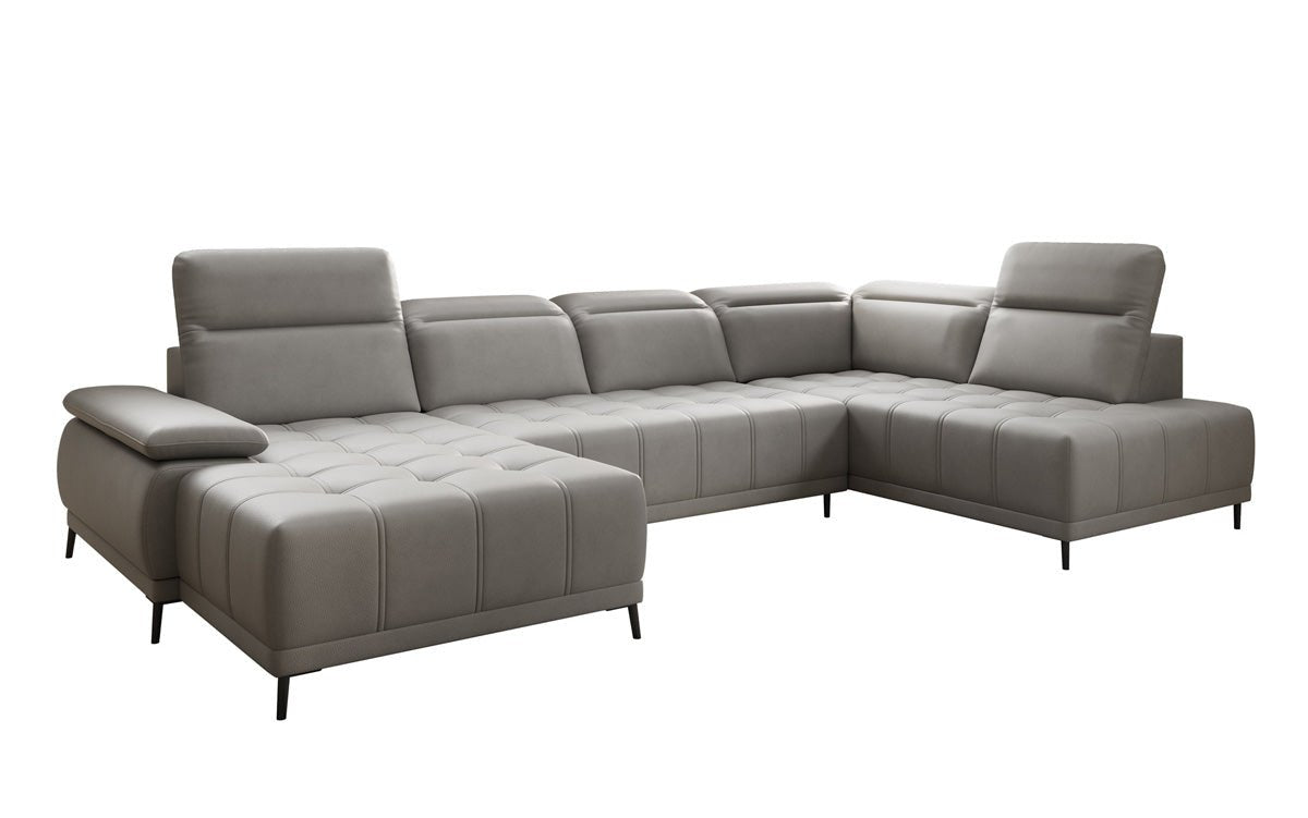 Designer Sofa Lyra U mat elektronescher Schloffunktioun a Echtläder