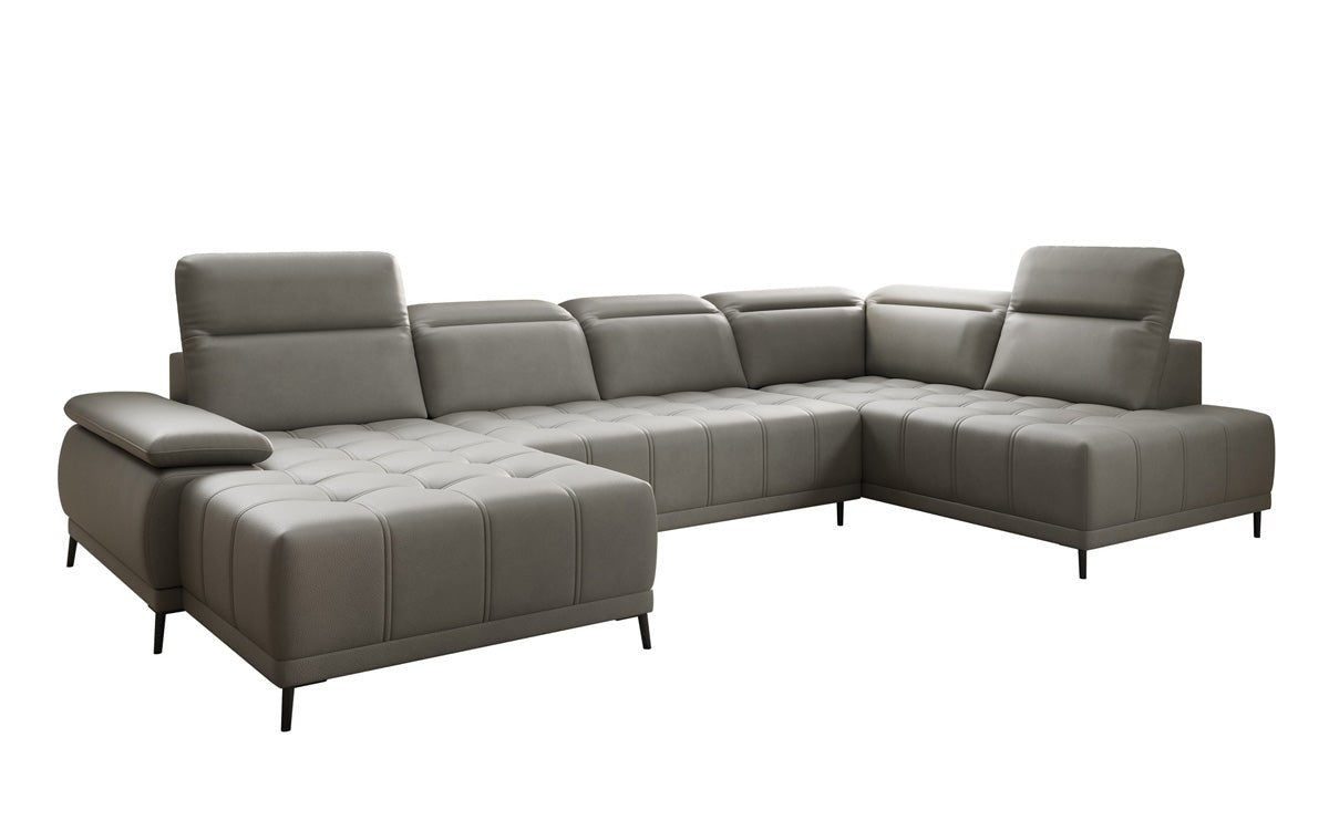 Designer Sofa Lyra U mat elektronescher Schloffunktioun a Echtläder