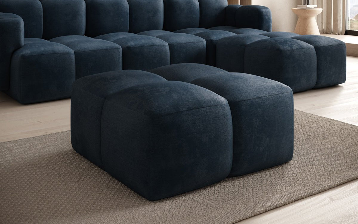 Beistellhocker Celly en Velours