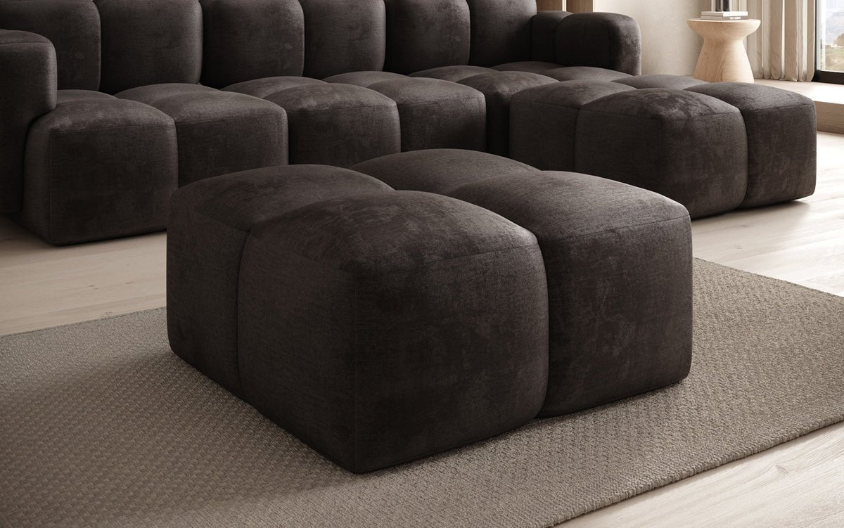 Beistellhocker Celly en Velours