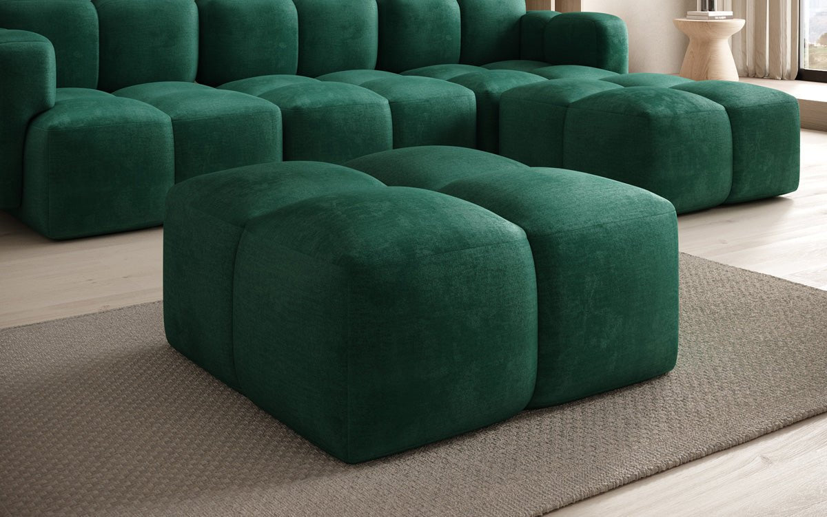 Beistellhocker Celly en Velours