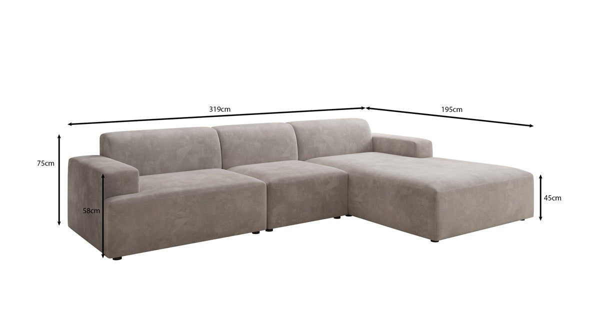 Designer Sofa Monza L Maxi a Samt