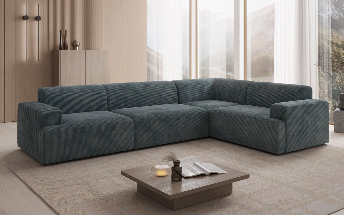 Canapé design Monza Wohnlandschaft L en Côtelé