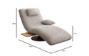 Designer Relax Lounger Velour Corduroy with Swivel Function and Side Table