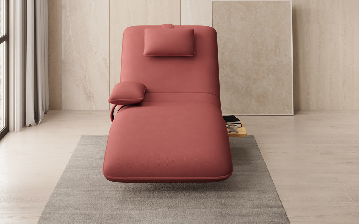Designer Relax Lounger Velour Fabric with Swivel Function and Side Table