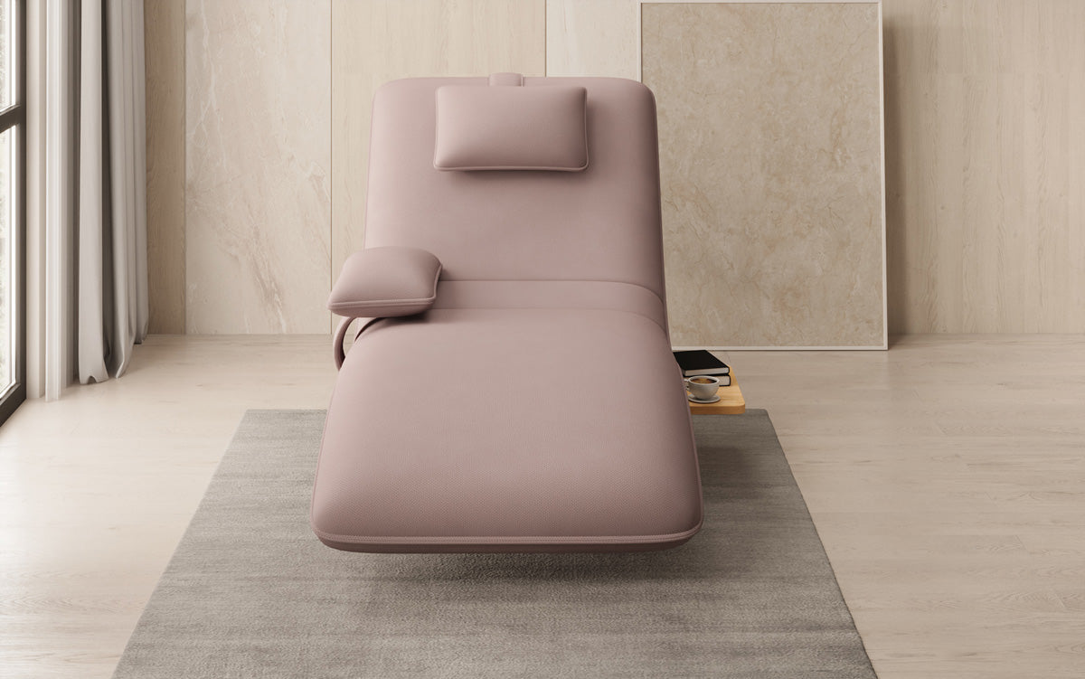 Designer Relax Lounger Velour Fabric with Swivel Function and Side Table