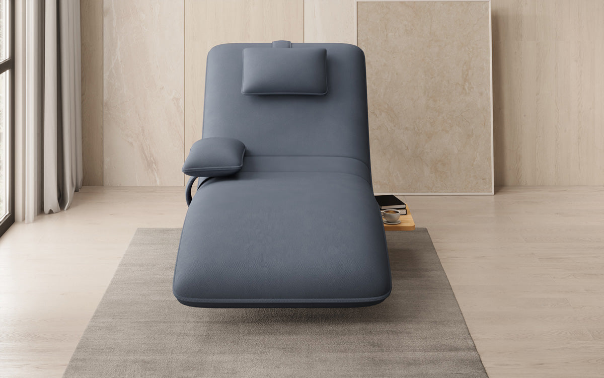 Designer Relax Lounger Velour Fabric with Swivel Function and Side Table