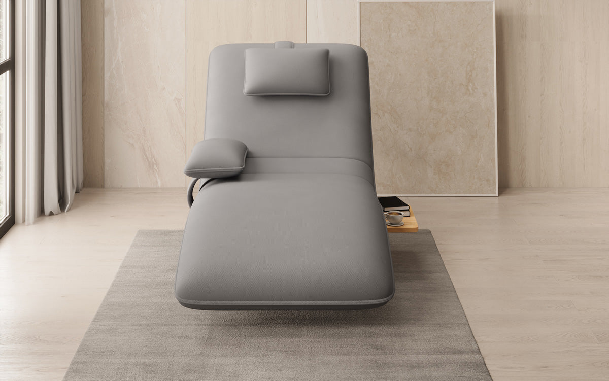 Designer Relax Lounger Velour Fabric with Swivel Function and Side Table