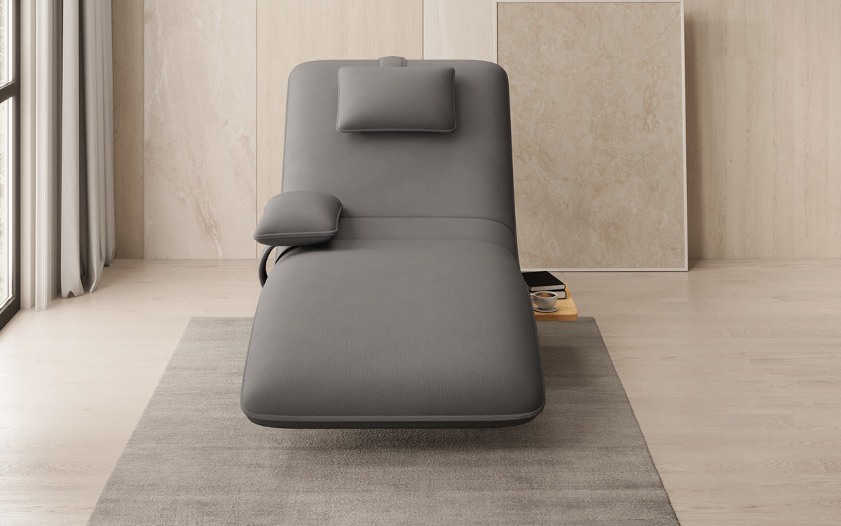 Designer Relax Lounger Velour Fabric with Swivel Function and Side Table