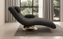 Designer Relax Lounger Velour Corduroy with Swivel Function and Side Table